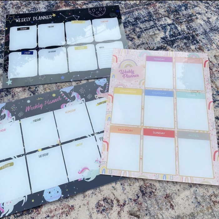 

[RESTOCK] Akrilik weekly planner - Space