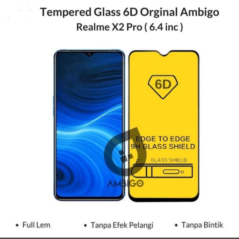 Realme X2 Pro New Tempered Glass Full Layar Anti Gores Kaca