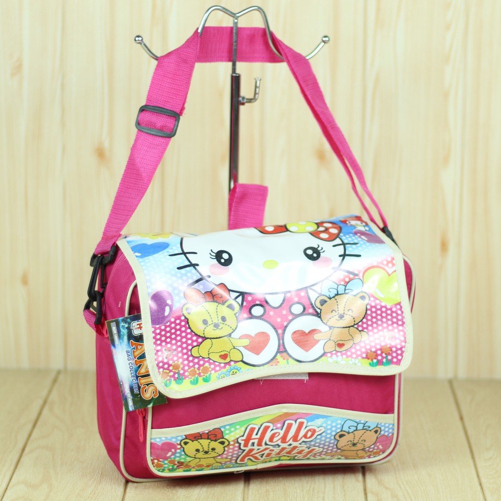 FASHION KIDS BAG Tas Selempang Anak Perempuan Ransel Sekolah 2in1 Hello Kitty Pink Lucu Murah Meriah