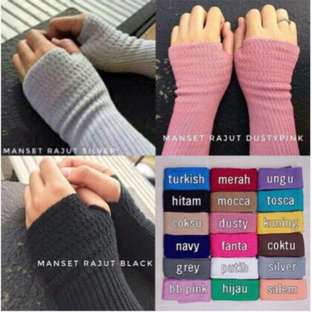 HANDSOCK RAJUT MANSET TANGAN MURAH MANSET RAJUT