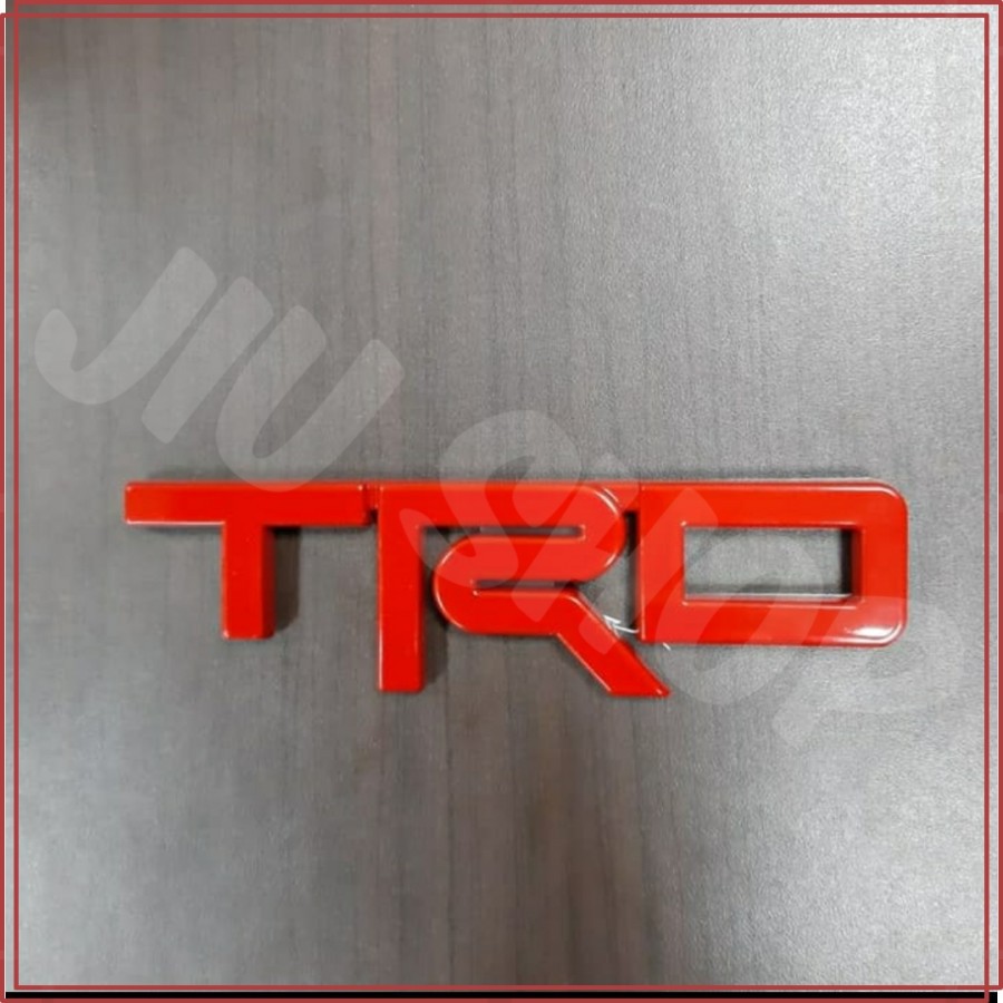Emblem Mobil Tulisan TRD Merah Logo TRD