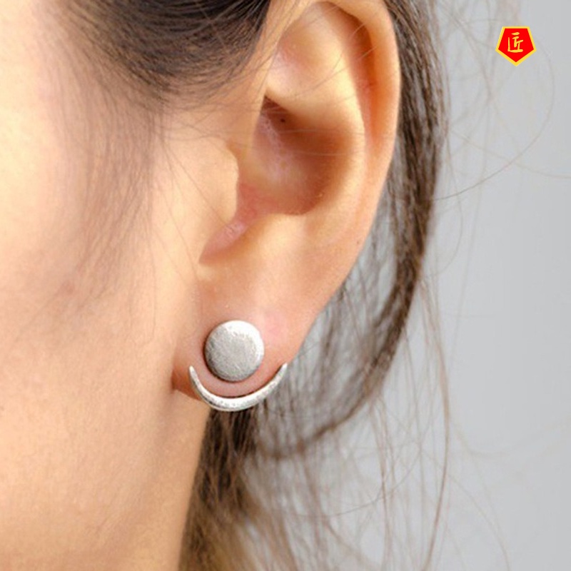 [Ready Stock]Irregular New Creative Star and Moon Ear Studs