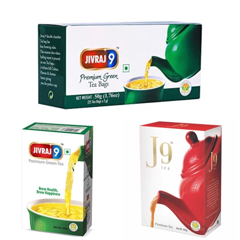 

Jivraj 9 Premium / Green Tea / Green Tea Bags / Tea / Teh impor / Premium Greentea / j9 tea