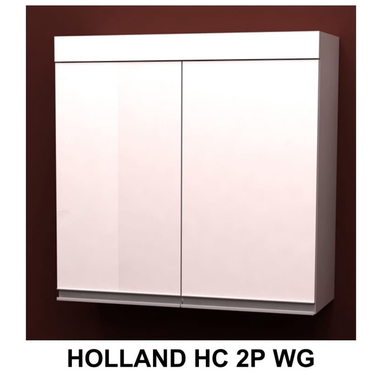 MELODY Lemari Dapur 2 Pintu Serbaguna - Kitchen set 2 Pintu Minimalis Holland HC 2P WG Putih - Medan