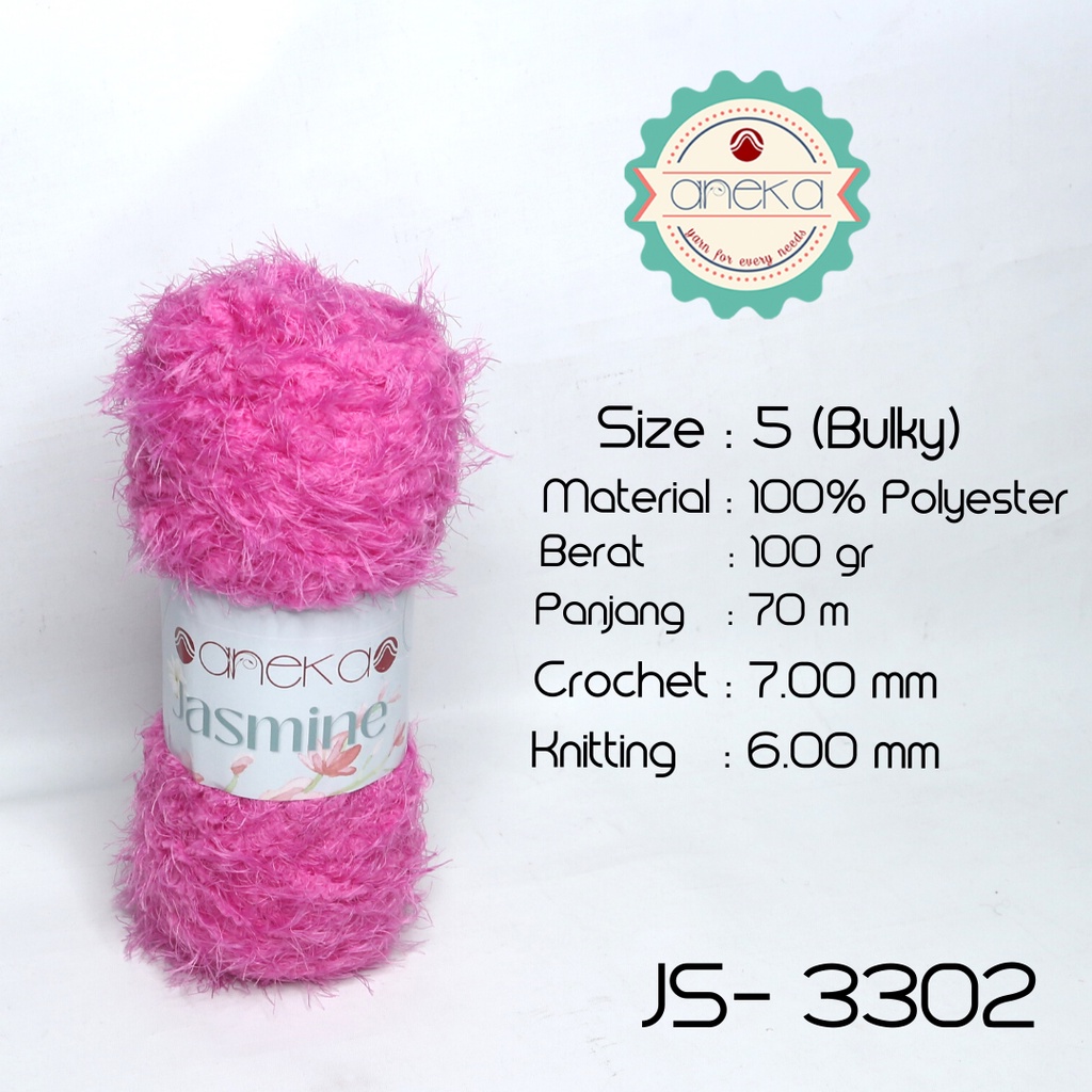 Benang Rajut Bulu Halus Jasmine Yarn / Cashmere Plush - 3302