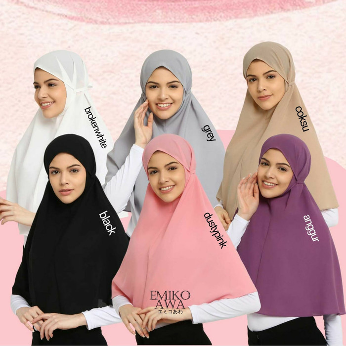 Sheshop - Bergo Vol.1 Hijab Jilbab Instan Khimar Tali Maryam Original - Putih