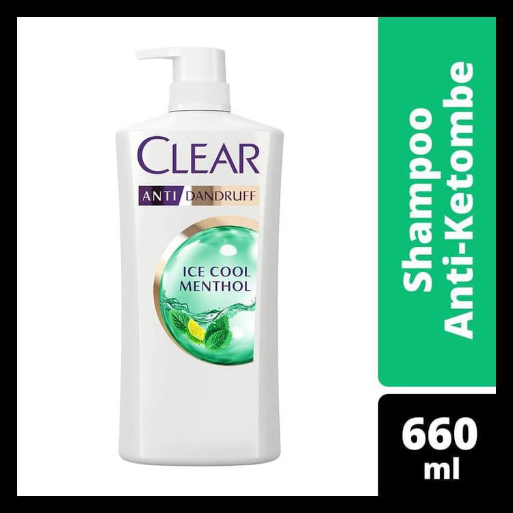 Clear Anti Dandruff Shampoo Pump Ice Cool Menthol 660ml