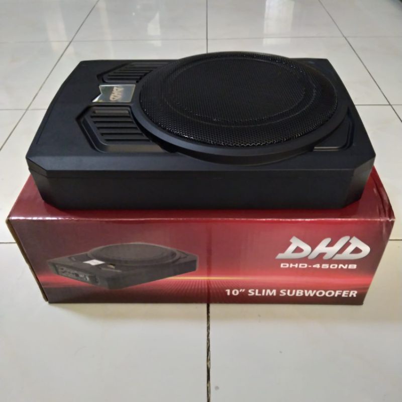 Subwoofer Kolong Mobil Slim Aktif 10 inch dhd-450nb