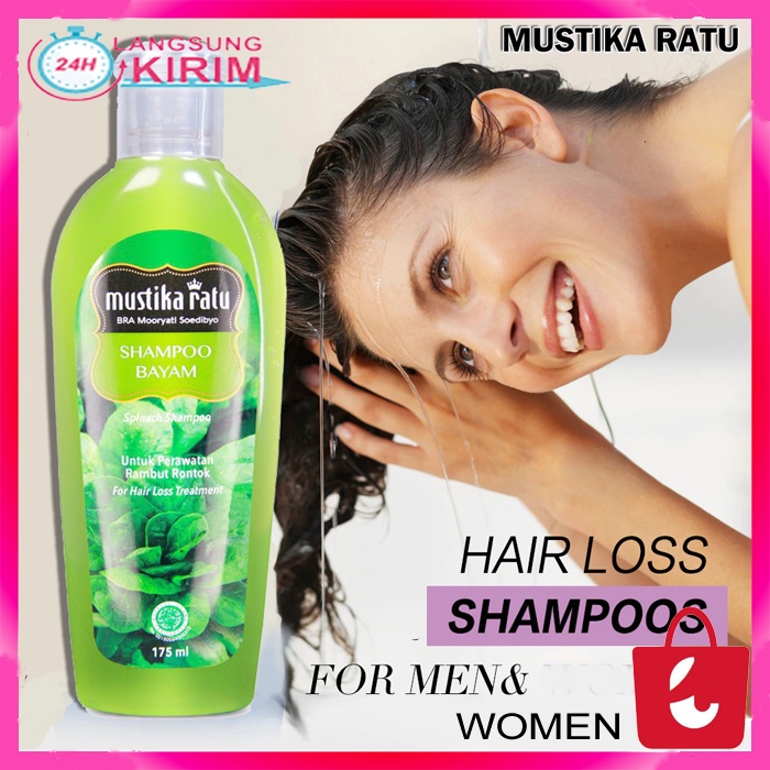 [Cuci Gudang] Mustika Ratu Minyak Zaitun Shampoo Bayam Hair Tonic  Perawatan Rambut Rontok 175 ml