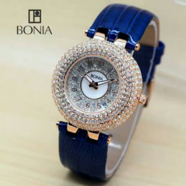 Jam tangan wanita bonia tali kulit murah