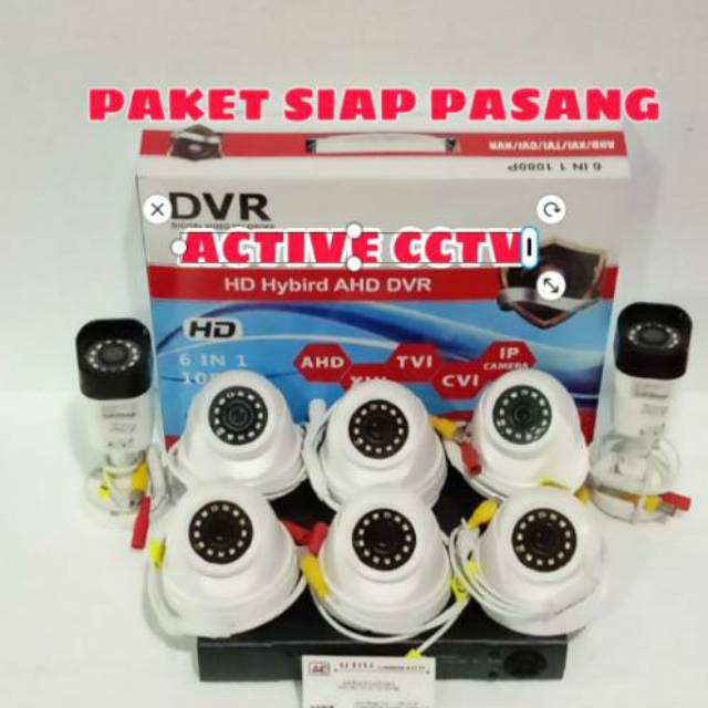 PAKET CCTV  8 KAMERA MURAH 3MP 720P TINGGAL PASANG