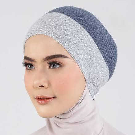 CIPUT RAJUT BANDANA 2 Warna inner rajut dalaman hijab