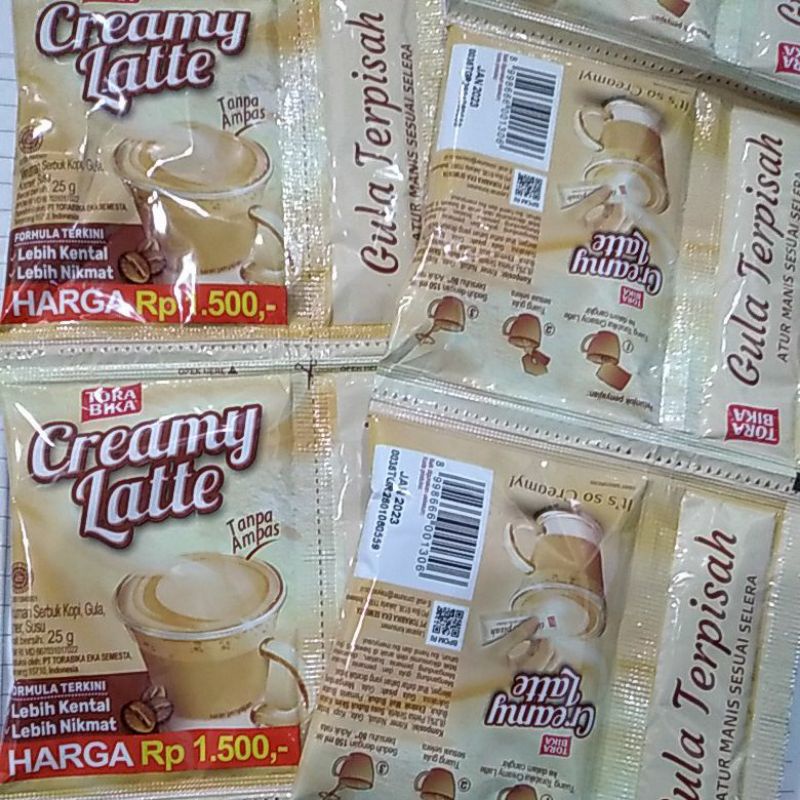 Kopi Tora bika Torabika Creamy Latte 10 sct x  25gr ( 1 Renceng )