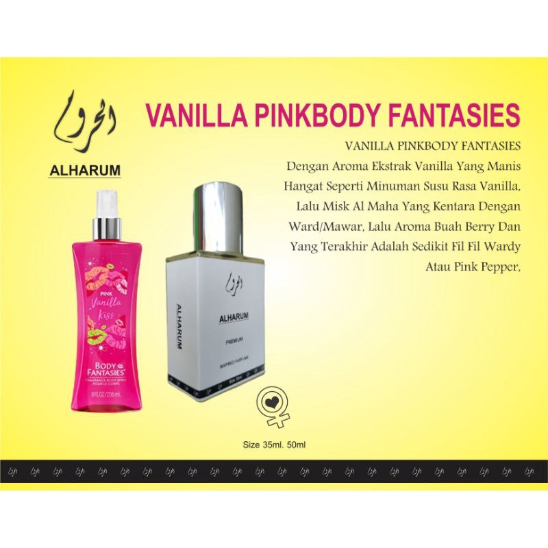 PARFUM VANILLA PINK BODY FANTASIES 35ML BY ALHARUM