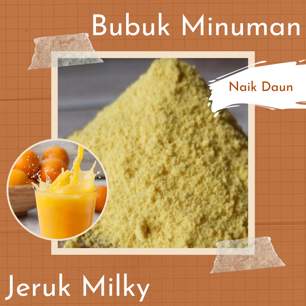 

Bubuk Minuman Premium Rasa Jeruk Milky 1 Kg Serbuk Minuman Jeruk Milky Enak Murah Halal Aman Terbaik