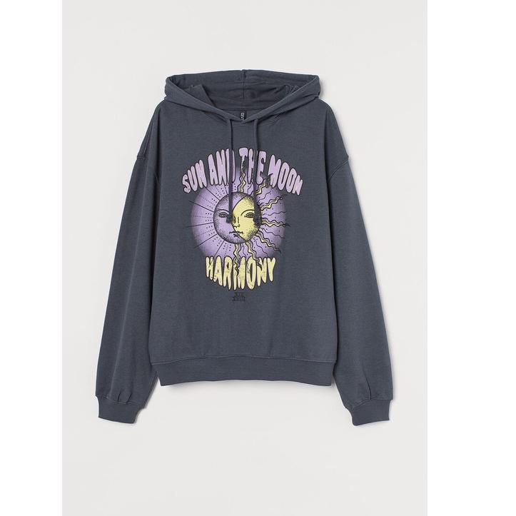 Oke Price.. Hoodie H&M Sun And The Moon Original hnm Hoodie sun and the moon grey