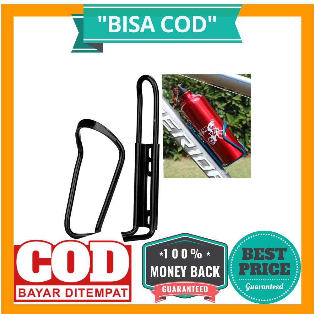 BISA COD TaffSPORT Holder Botol Minum Sepeda Aluminium - YWPJ029-F - Black