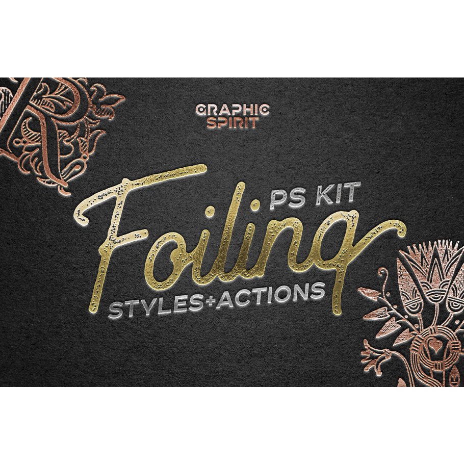 Foil Stamp Photoshop Styles - Photoshop Action