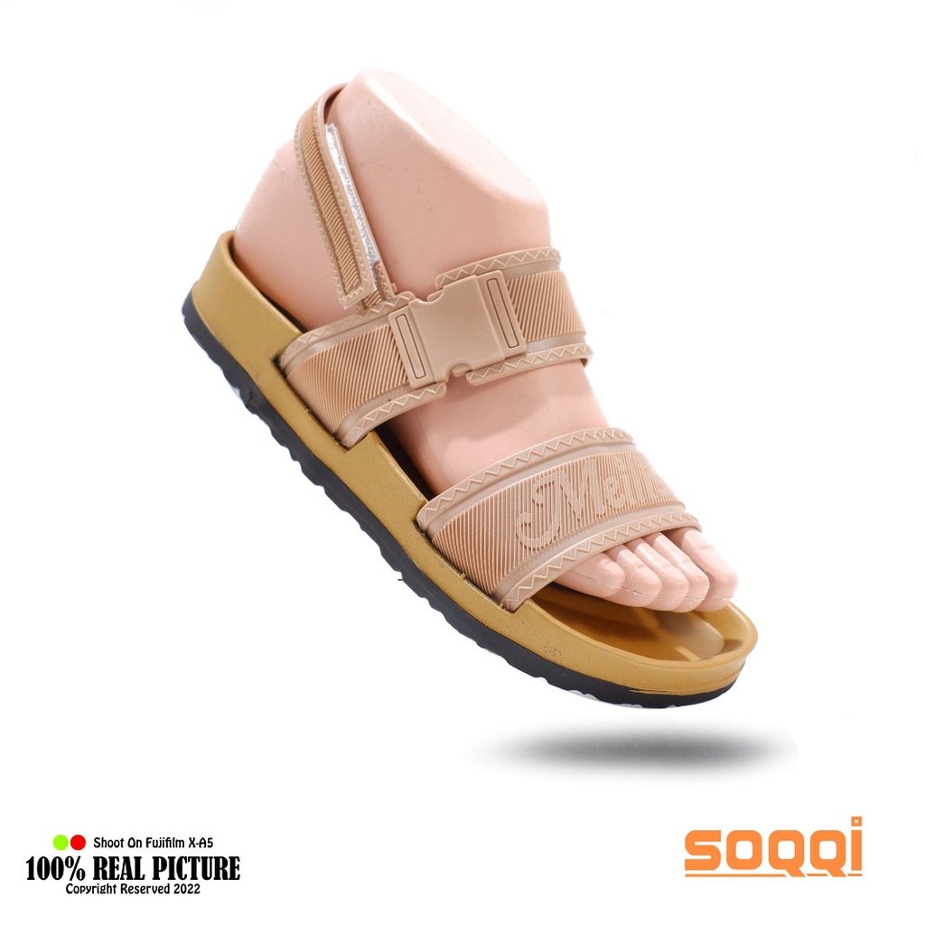 Sandal karet let tali belakang wanita selop import korea original sendal gunung jely cewek dewasa branded Soqqi-Mlsa 2039 2B terbaru promo cod murah 36-40