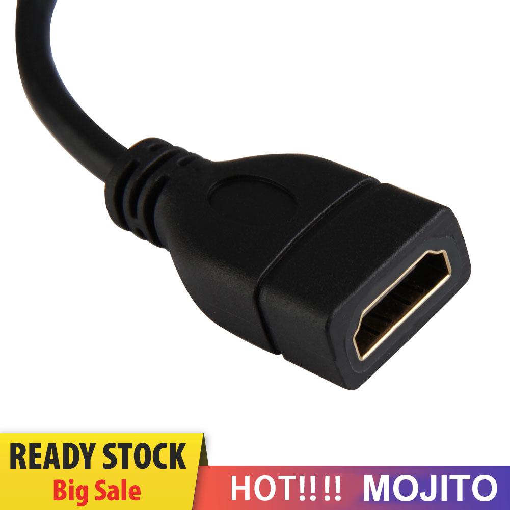 MOJITO Micro HDMI-compatible Male D to HDMI-compatible Female A Jack Adapter Cable