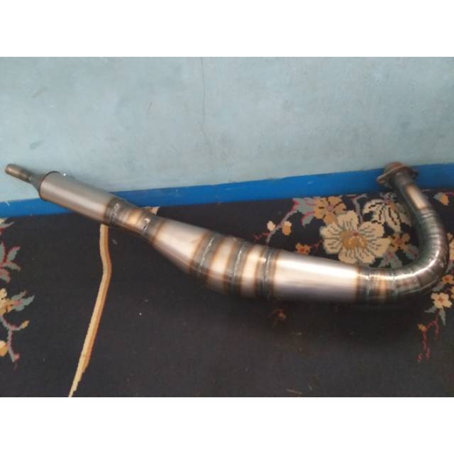 Knalpot kolong rx king clasic plat karat