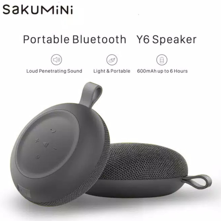 SAKUMINI Y6 Speaker Bluetooth Wireless Portable Mini Pocket Round Sound