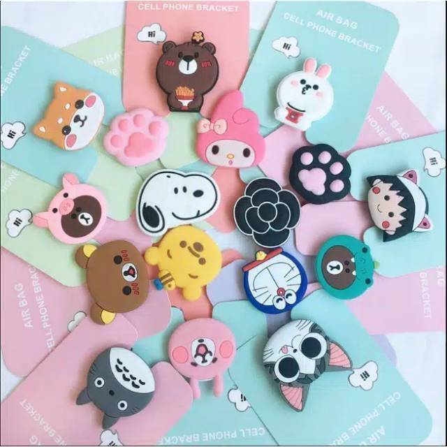 POP SOCKET HP BRAKET HP KARAKTER CARTOON 3D