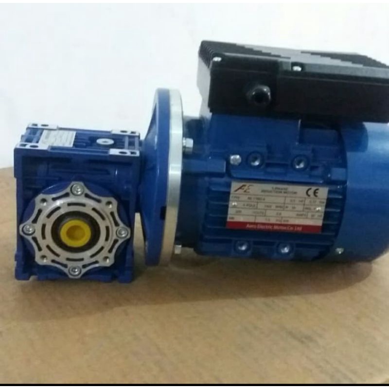 nmrv 040 set dinamo 1/2 hp 1 phase electro motor 0,5 hp 1phase set worm gear nmrv 040