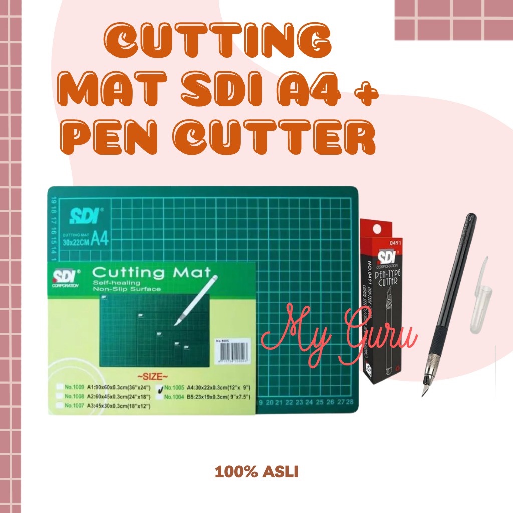 

[COMBO] CUTTING MAT SDI A4 DAN PEN CUTTER NO.0491