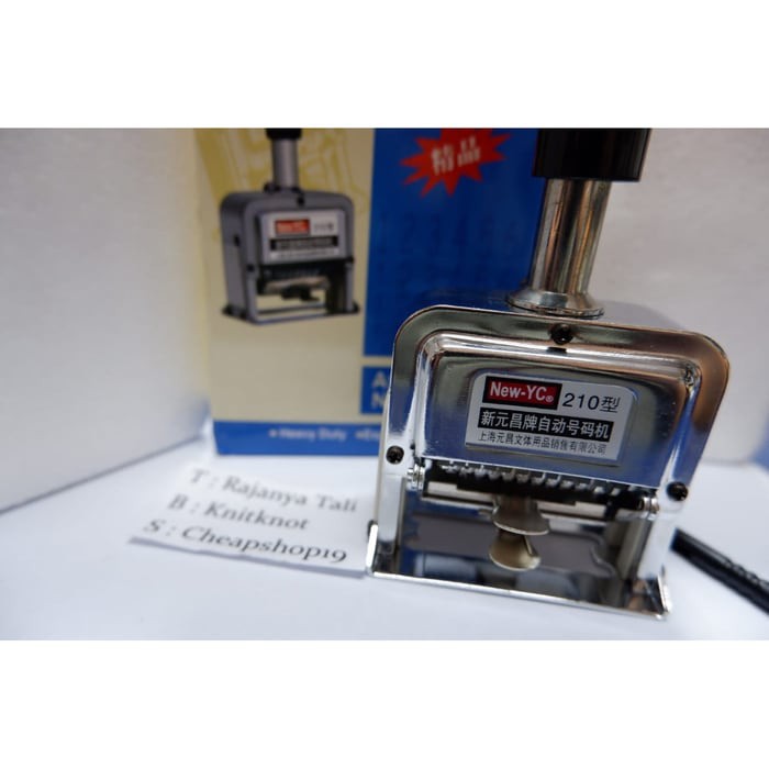 

STAMP NUMBER STEMPEL ANGKA OTOMATIS 10 DIGIT HEAVY DUTY MERK NEW YC RJT