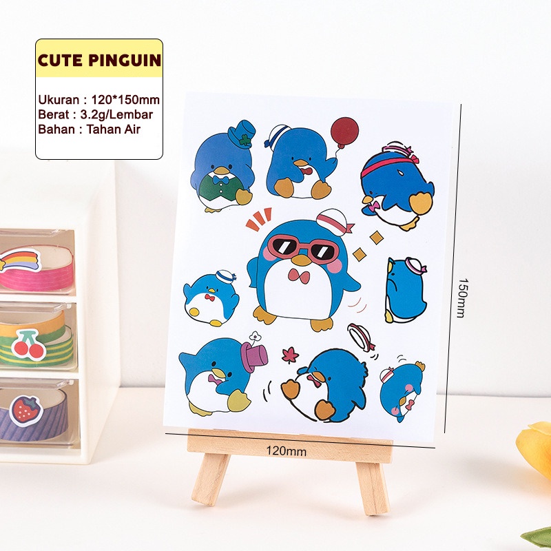 Random Sticker Lucu Aesthtic Cute Botol Air Minum Anak Sticker Laptop Stiker Diary HP botol minum