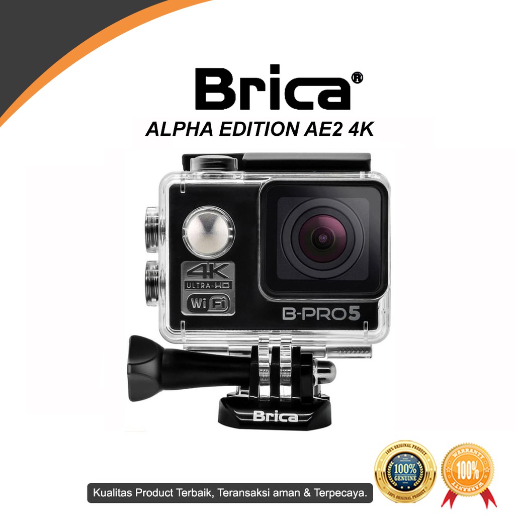 Brica B-Pro 5 Alpha Edition Action Cam AE3S -  AE Basic - AE Lite - AE1 4K - AE2 - AE2S - Kamera Brica-AE2 4K BLACK