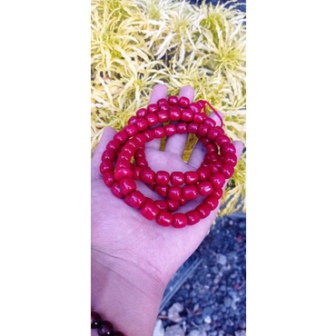 Tasbih batu marjan asli/ red coral/model tabung /size 12 mm 99 biji/tasbih