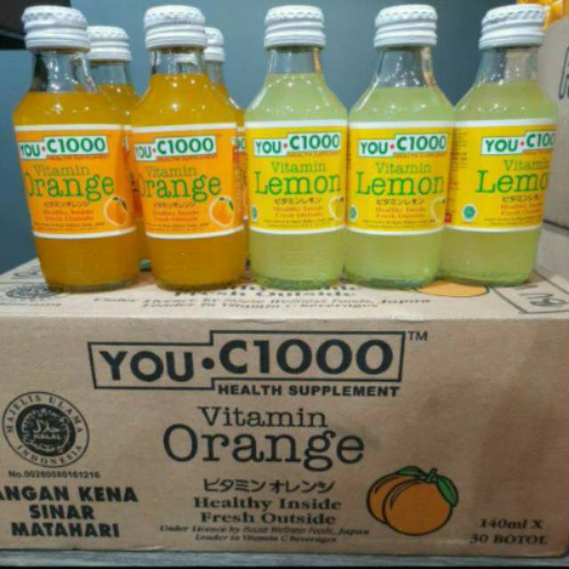 YOU  C1000 rasa Orange (140ml × 30 botol)