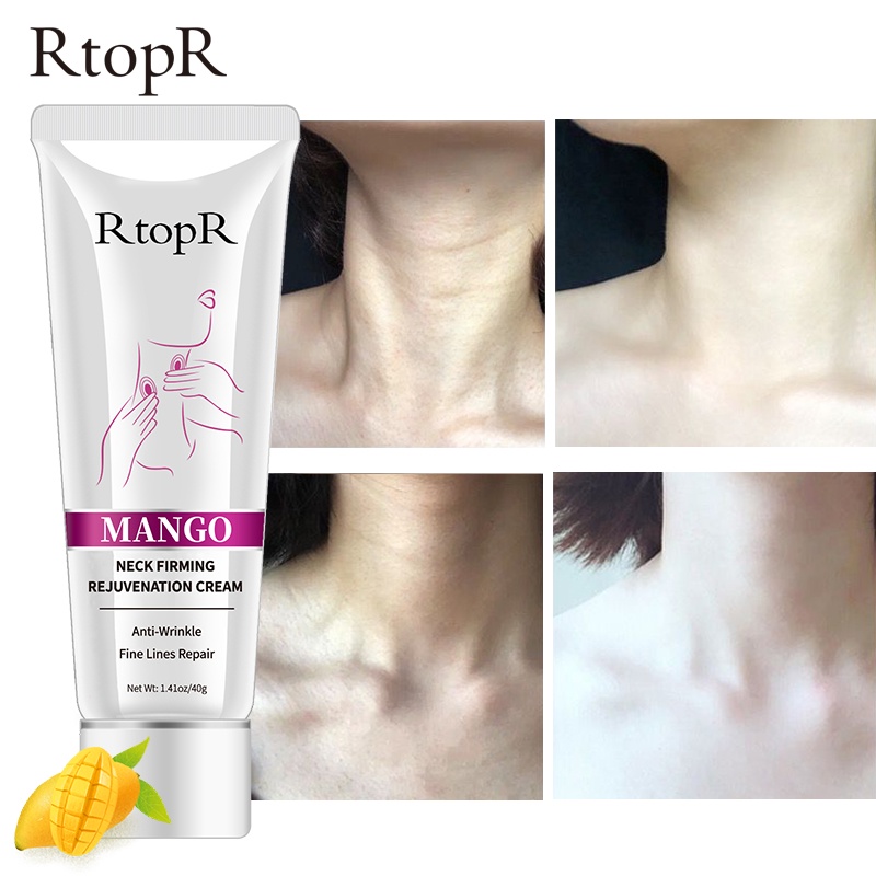 RtopR Neck Firming Rejuvenation Cream Anti-wrinkle Firming Skin Whitening Moisturizing Neck Serum Mild Peeling Beauty Neck Care