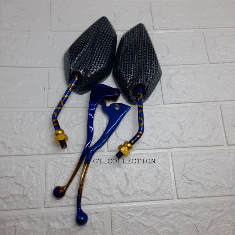 Paket Variasi Vixion Spion Jupiter Bluex + Handle Rem Vixion Twotone