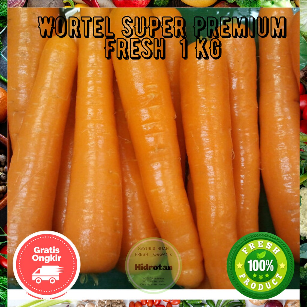 

Wortel 1 kg Sayuran Segar Murah | Paket Makanan Sayur | Combo Fresh - Free Emas