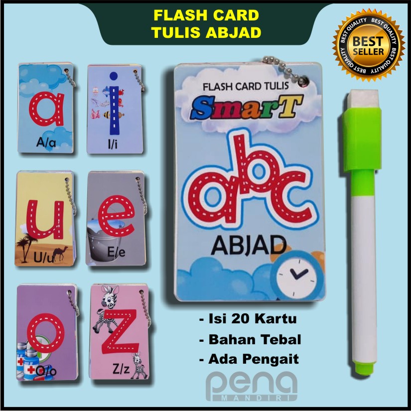 WIPE AND CLEAN FLASH CARD FLASHCARD FLASHCARDS HURUF ABC ALFABET ALPHABET MURAH