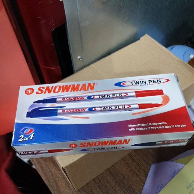 

Spidol 2 warna twinpen merk snowman
