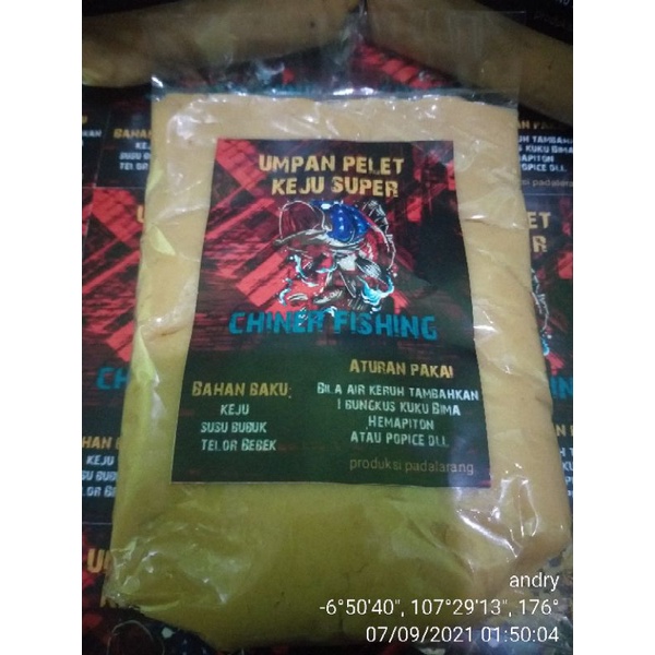 

Pelet keju coklat super GT Lele/Bawal