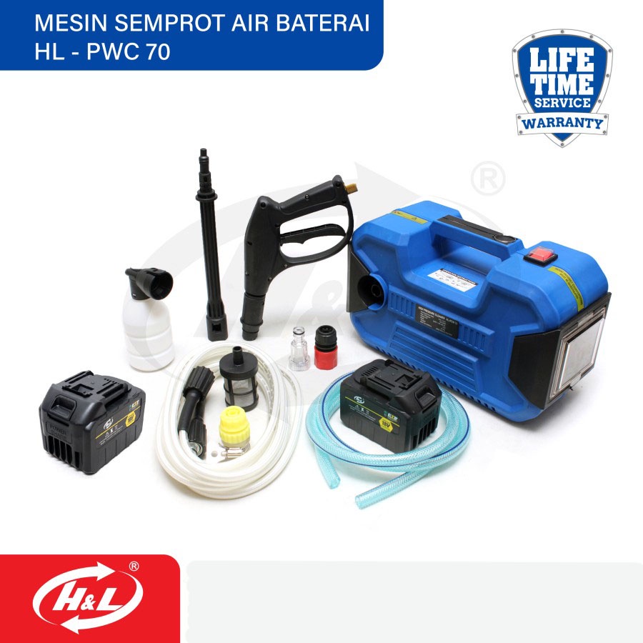 HL PWC70 Jet Cleaner Cordless PWC 70 Mesin Cuci Steam Baterai