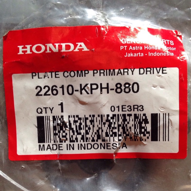 PLat Kampas Ganda Plate Comp Honda Kharisma 22610 KPH 880 Dudukan Kampas ganda