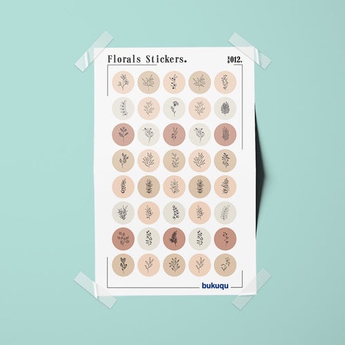 

Bukuqu Stiker Deco Florals Stickers untuk Notebook, Planner