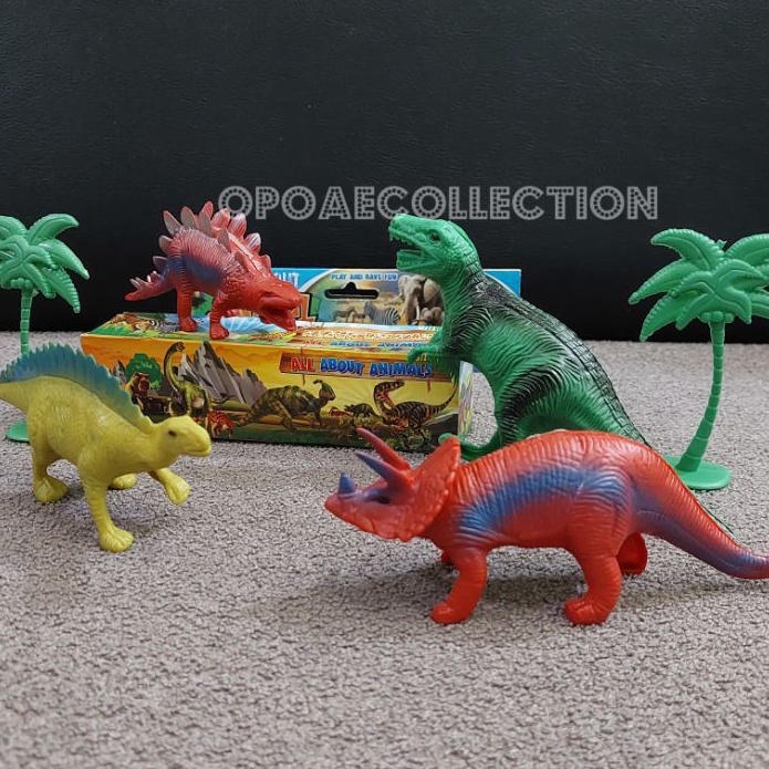 Mainan Dinosaurus Dino Isi 4 Bahan Plastik - ALL ABOUT ANIMAL seri