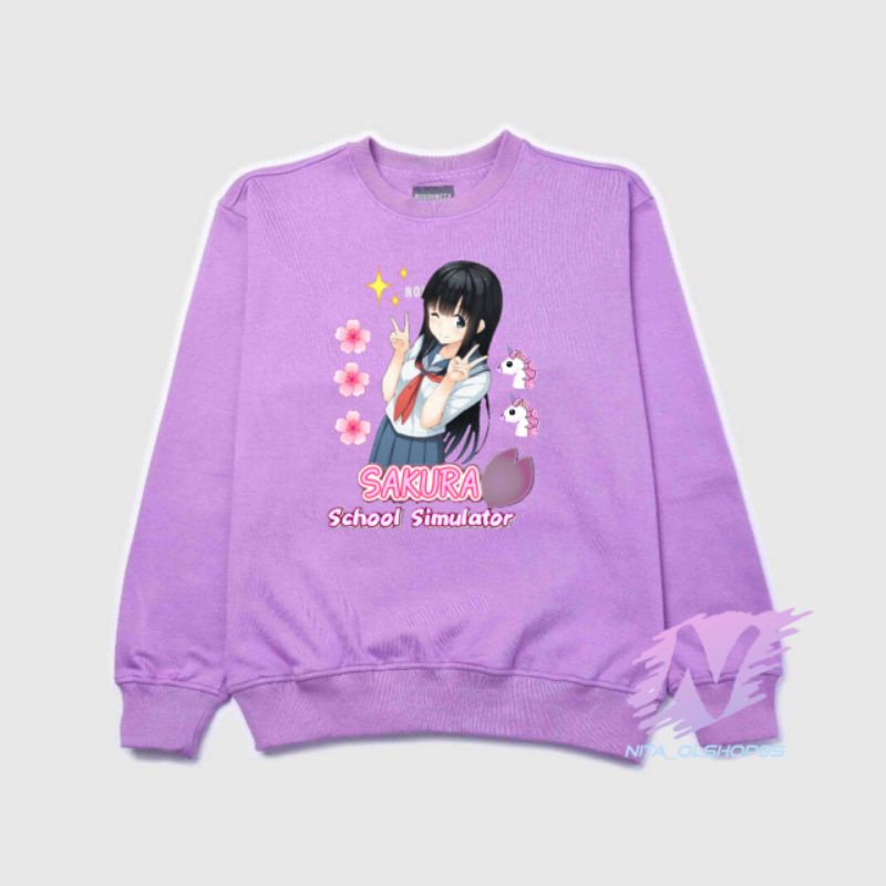 sakura school simulator crewneck anak sakura terbaru sweater crewneck sakura