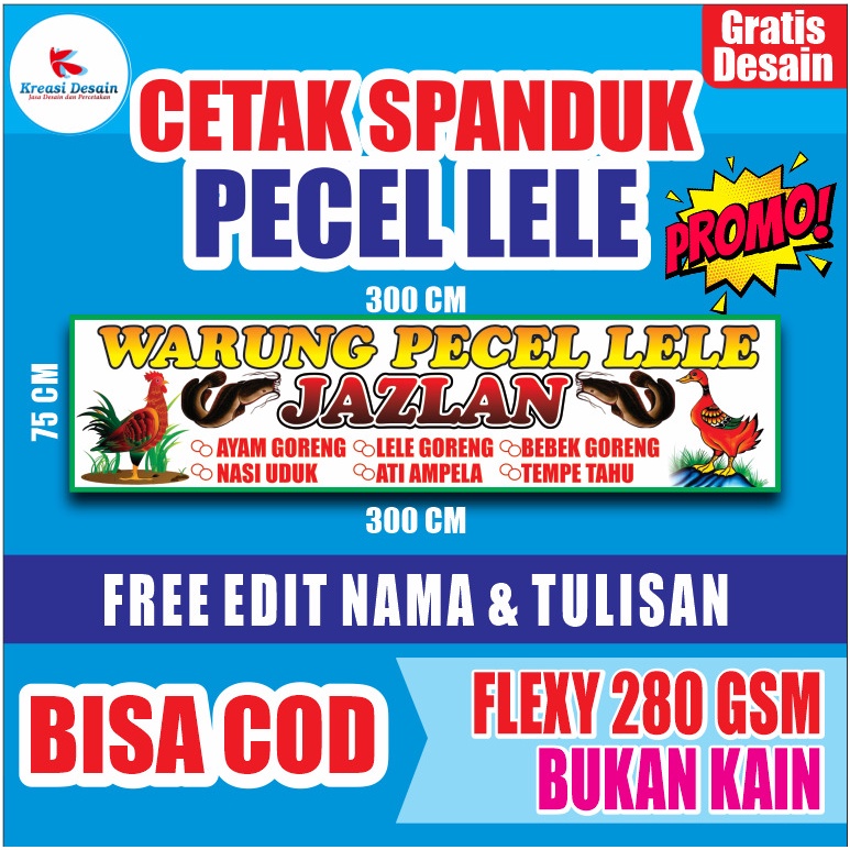 Spanduk Pecel Lele ( Banner pecel lele )