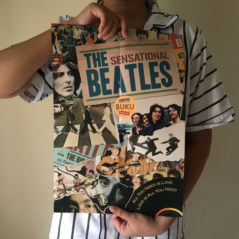 Sejarah Hidup Band The Beatles Bonus Poster Ekslusif The Beatles Biografi John Lennon Shopee Indonesia