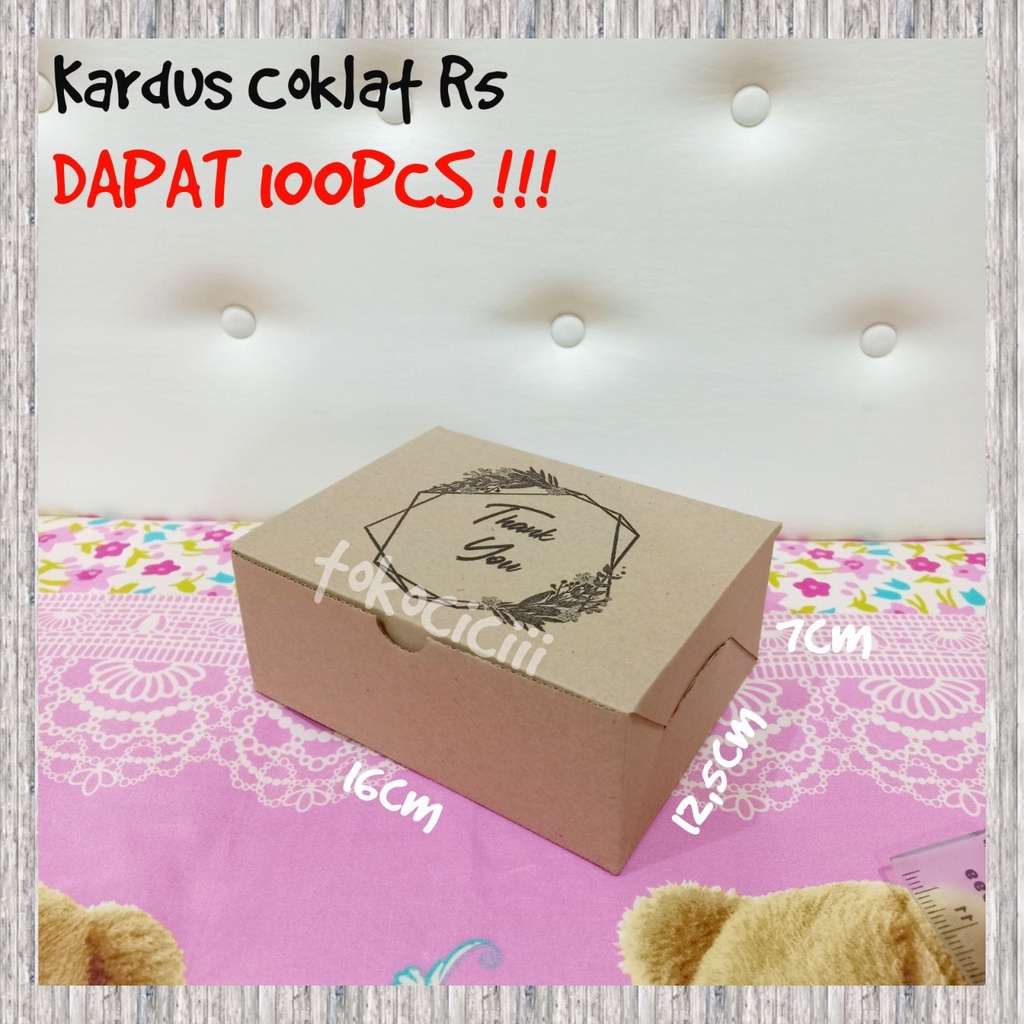 

Kardus coklat R5 16cm x 12.5cm x 7cm kardus jajan kue coklat motif