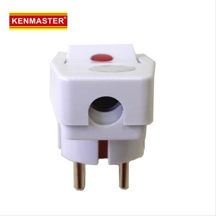 Steker Kepala Colokan Listrik - Kenmaster Plug Adaptor + Switch Saklar L012k