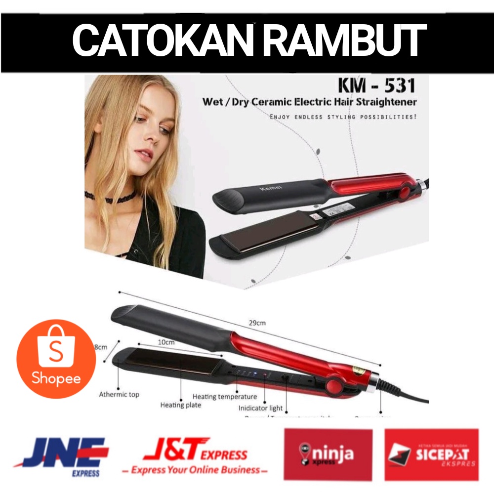 mexxbull promo Catokan KEMEI KM 531 Catok rambut Lurus temperatur suhu ionic KM531 terlariss dan termurah